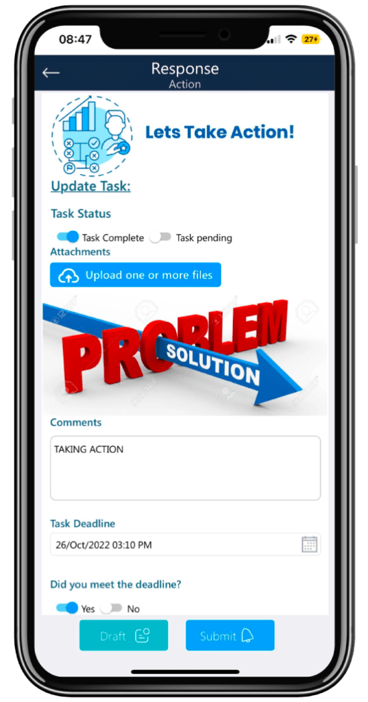 iphone mai mobile apps screen showing task management